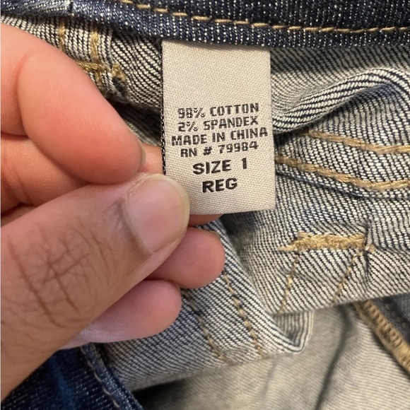 Chicos Platinum Jeans Womens Size 1 Reg Slim Tapered Mid Rise Denim Dark Blue - Picture 6 of 10